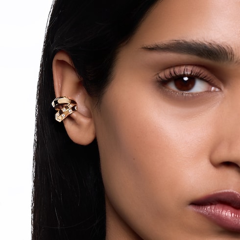 Earcuff doble Le Damier de Louis Vuitton de oro amarillo y diamantes Joyería Categorías Pendientes | LOUIS VUITTON (Zoom de producto)
