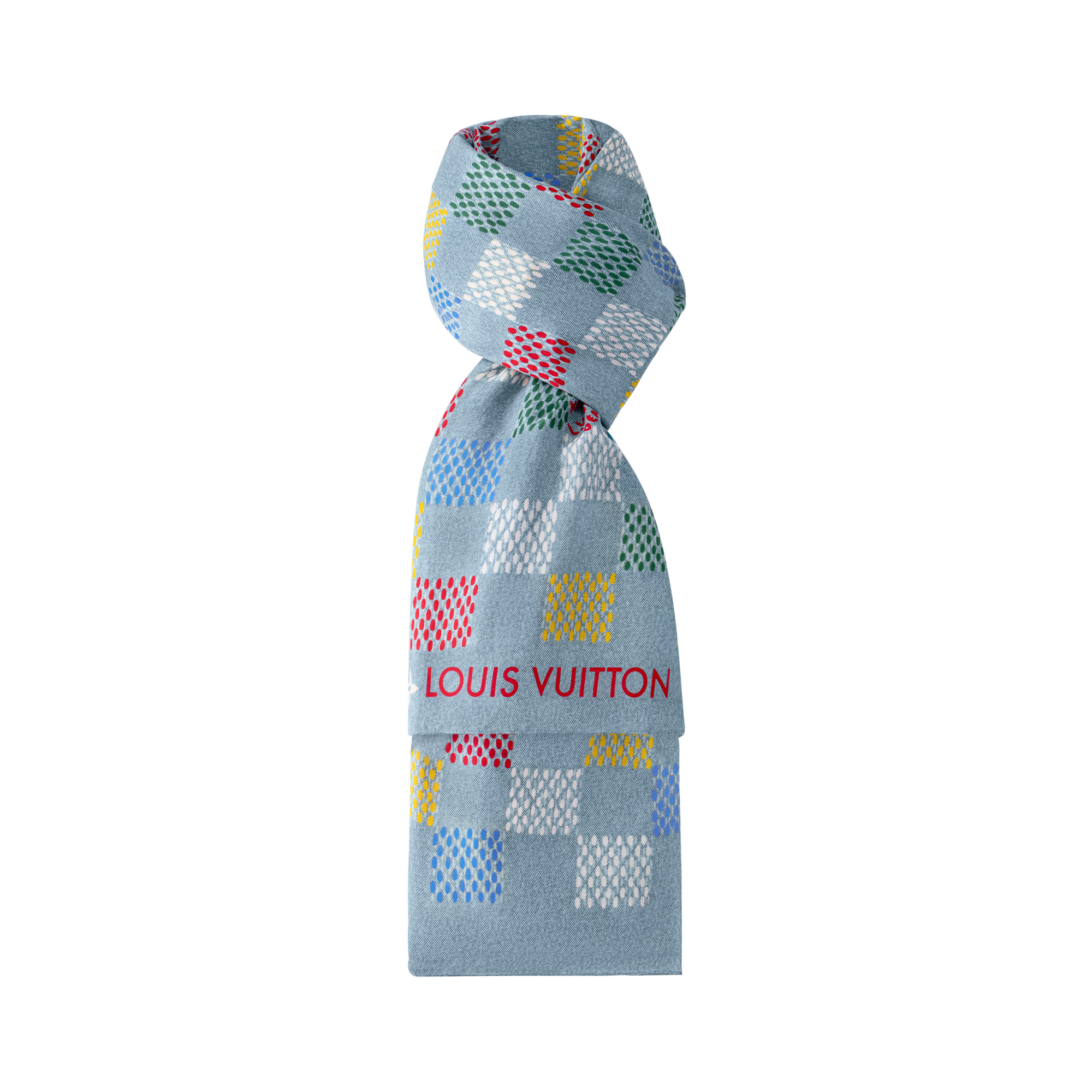 Estola LV Vers Damier Denim S00 Hombre Accesorios Bufandas | LOUIS VUITTON (Zoom de producto)