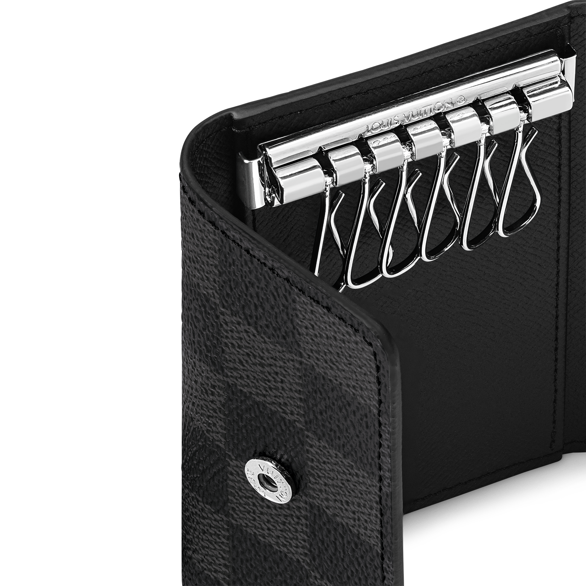 Estuche portallaves 6 Lona Damier Graphite Bolsos y pequeña marroquinería Personalización de artículos de cuero } | LOUIS VUITTON (Zoom de producto)