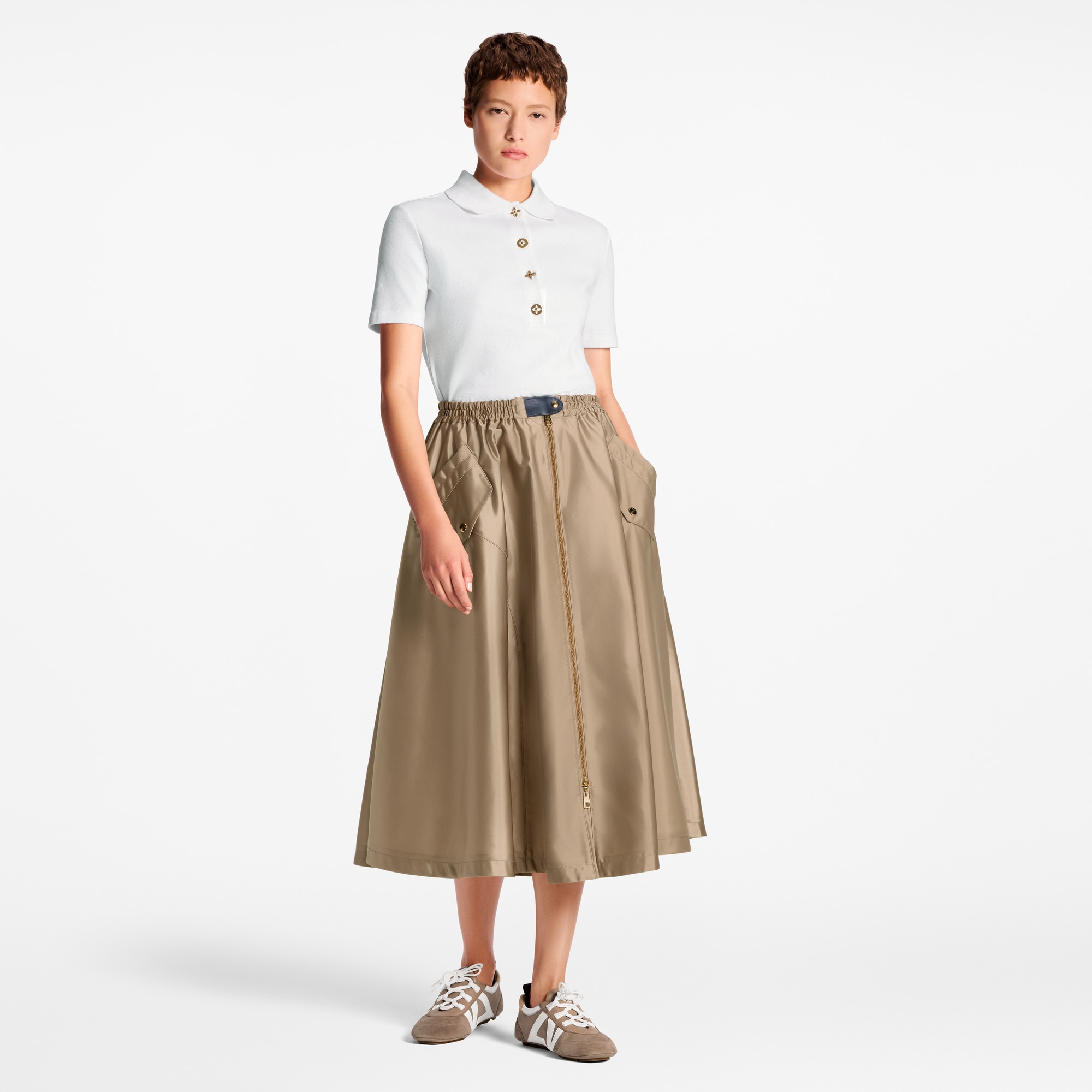 Falda acampanada con bolsillos de solapa  Mujer Prêt-à-Porter Faldas y pantalones cortos | LOUIS VUITTON (Zoom de producto)