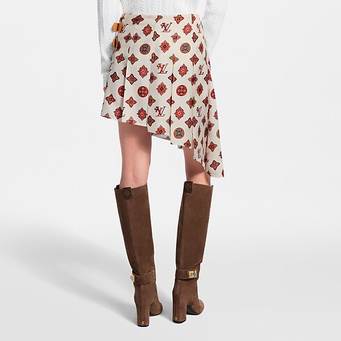 Falda asimétrica con motivos Monogram de cachemira Mujer Prêt-à-Porter Faldas y pantalones cortos | LOUIS VUITTON (Zoom de producto)