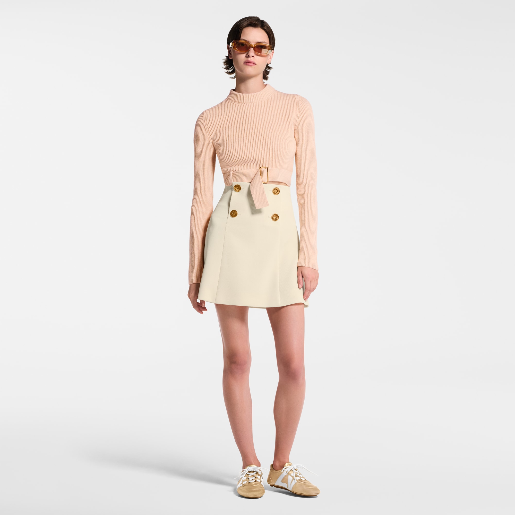 Falda con botones repujados  Mujer Prêt-à-Porter Faldas y pantalones cortos | LOUIS VUITTON (Zoom de producto)