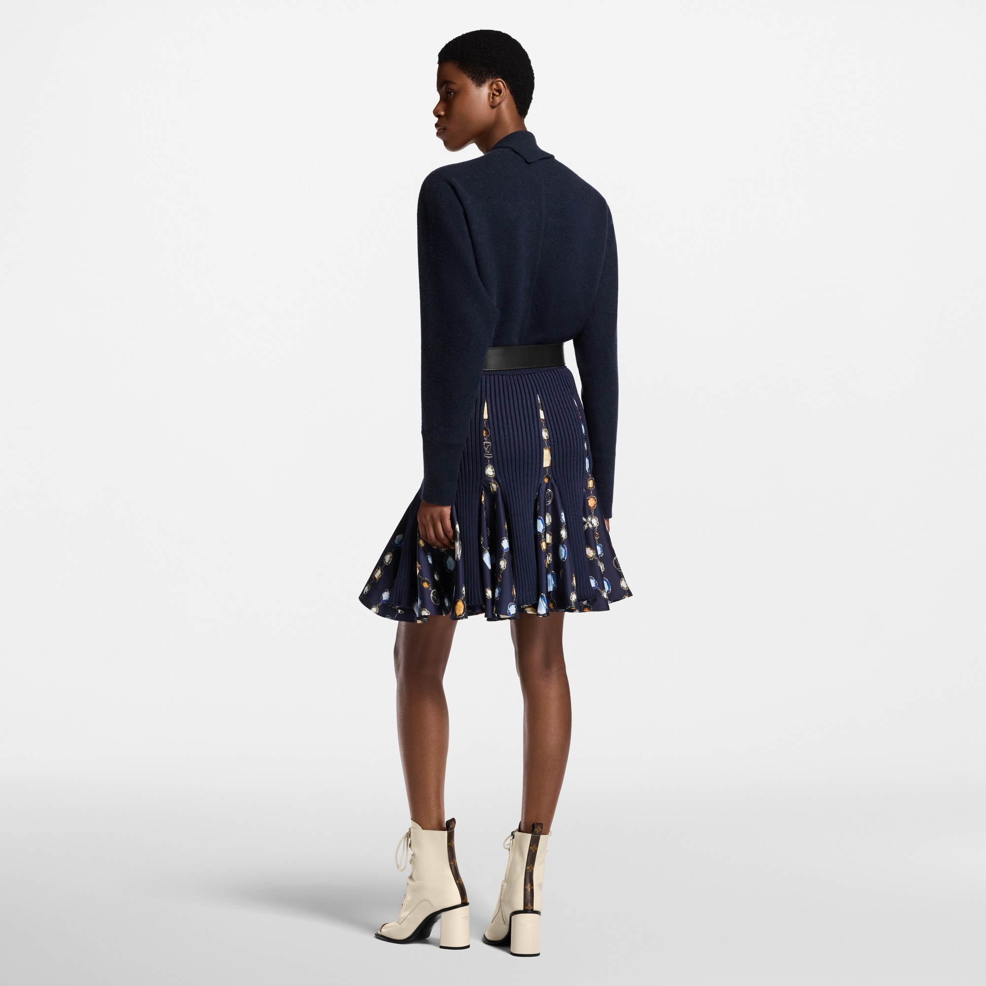 Falda de punto con motivo de collar  Mujer Prêt-à-Porter Faldas y pantalones cortos | LOUIS VUITTON (Zoom de producto)