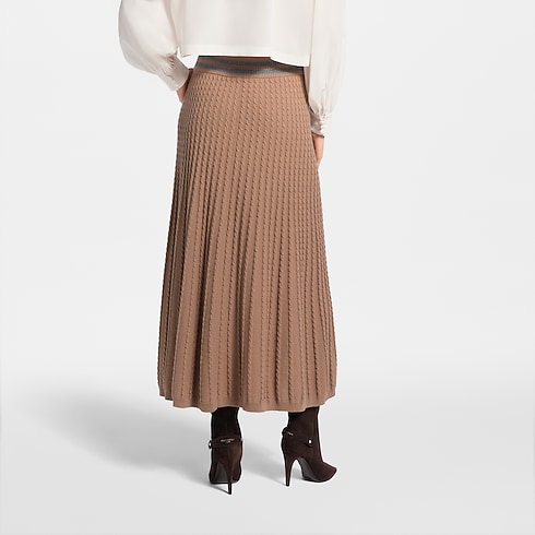 Falda de punto de ochos con rayas de estilo universitario Mujer Prêt-à-Porter Faldas y pantalones cortos | LOUIS VUITTON (Zoom de producto)