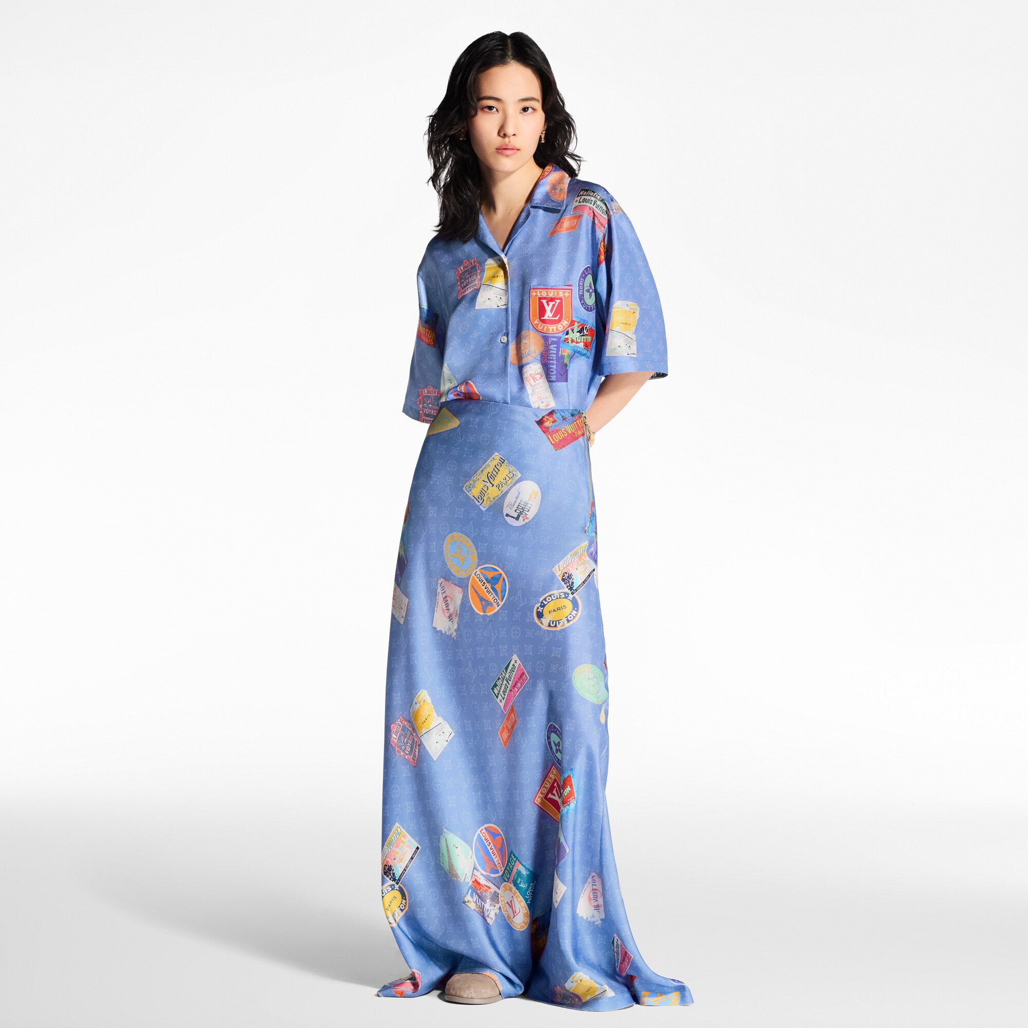 Falda larga acampanada Mahina  Mujer Prêt-à-Porter Faldas y pantalones cortos | LOUIS VUITTON (Zoom de producto)