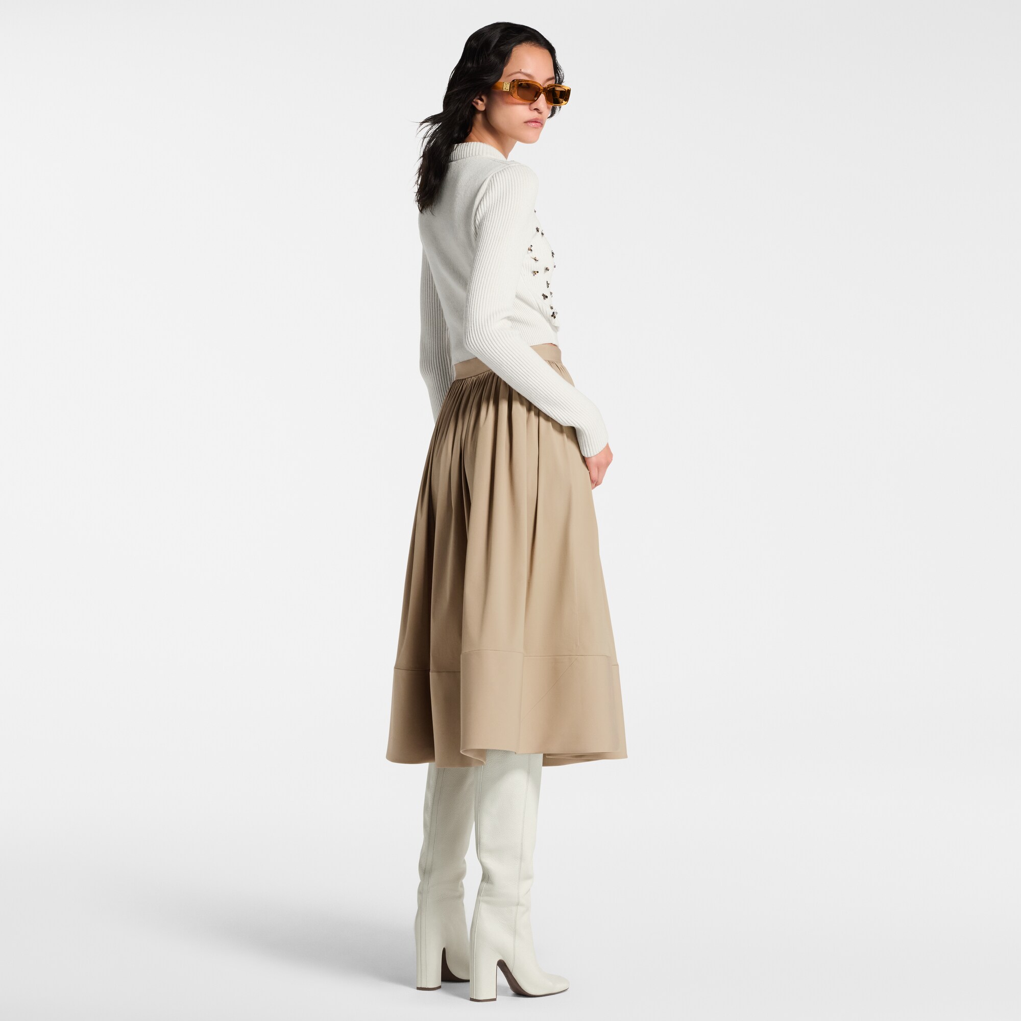 Falda midi con bajo XL  Mujer Prêt-à-Porter Faldas y pantalones cortos | LOUIS VUITTON (Zoom de producto)