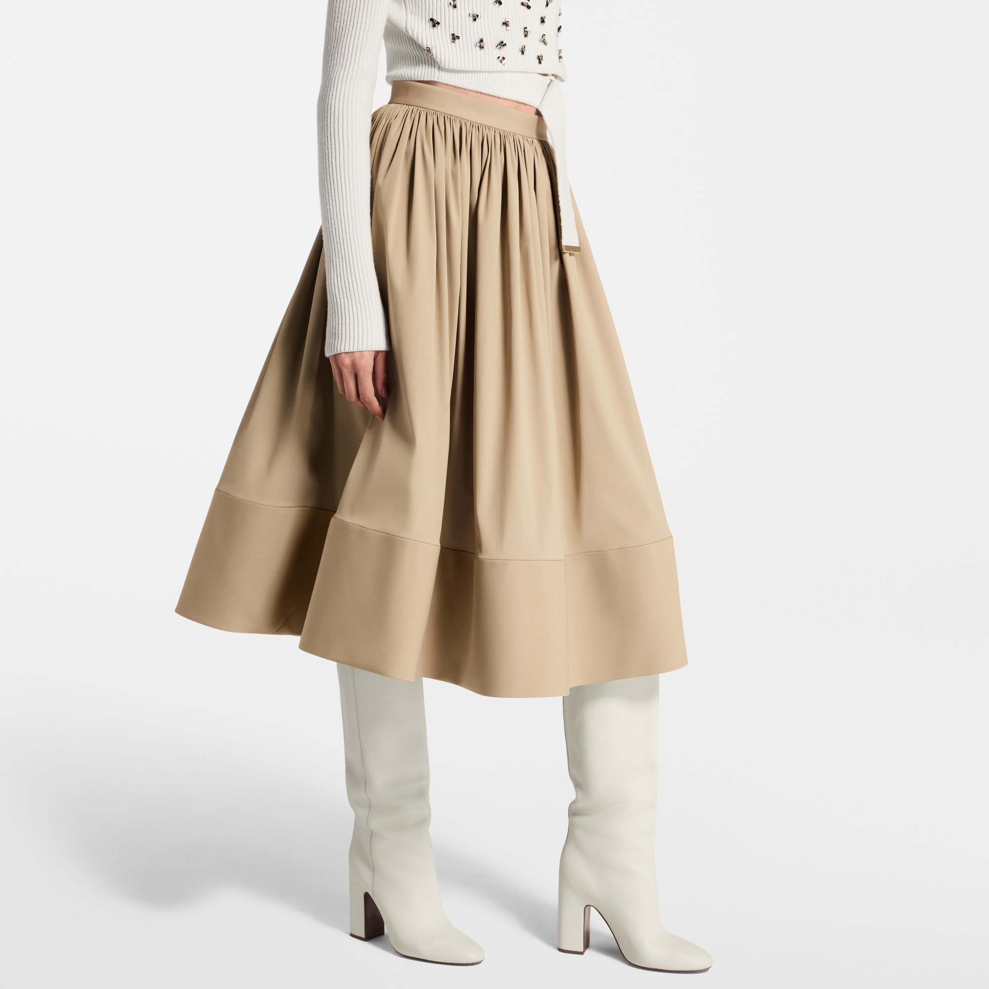 Falda midi con bajo XL  Mujer Prêt-à-Porter Faldas y pantalones cortos | LOUIS VUITTON (Zoom de producto)
