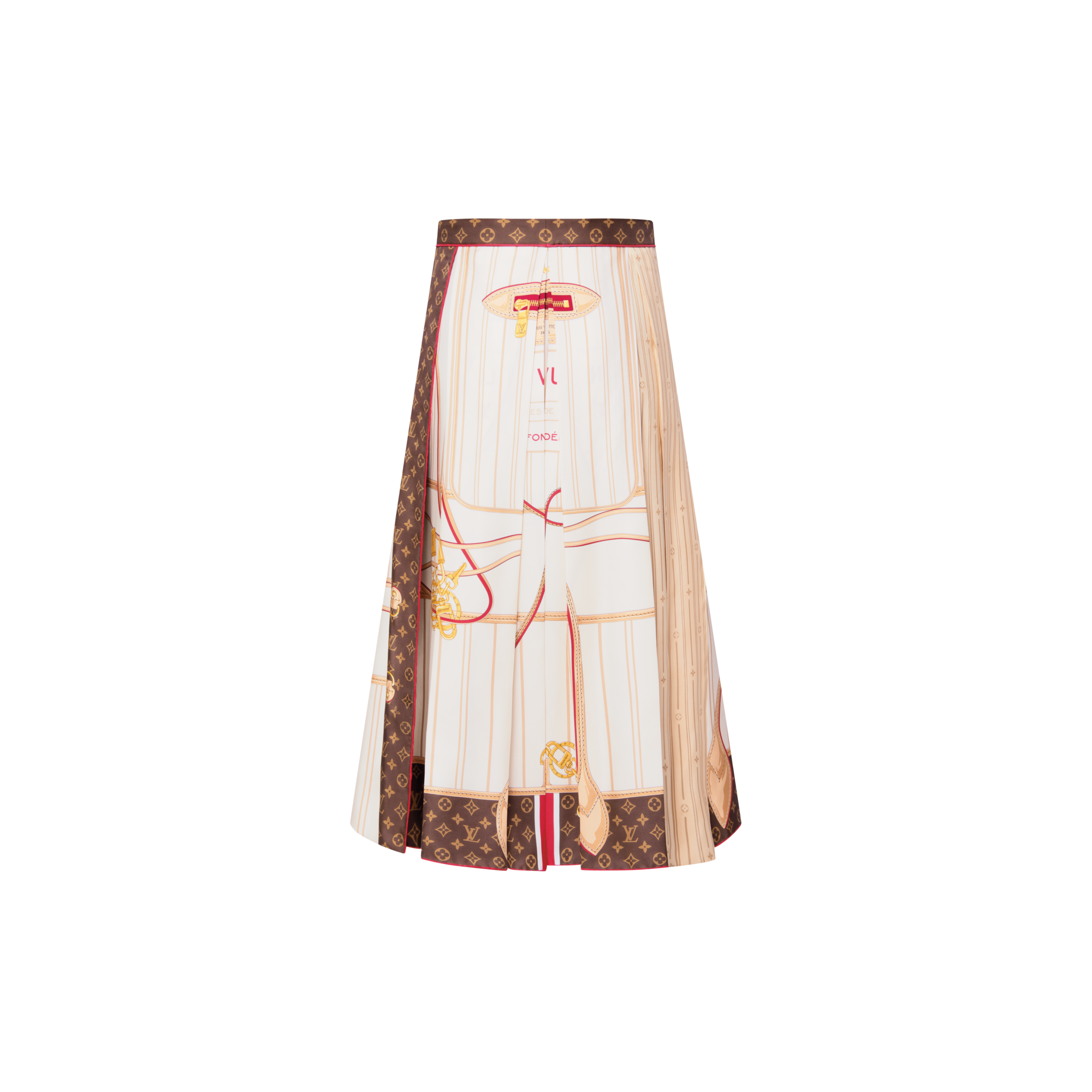 Falda midi con estampado de fular Neverfull  Mujer Prêt-à-Porter Faldas y pantalones cortos | LOUIS VUITTON (Zoom de producto)