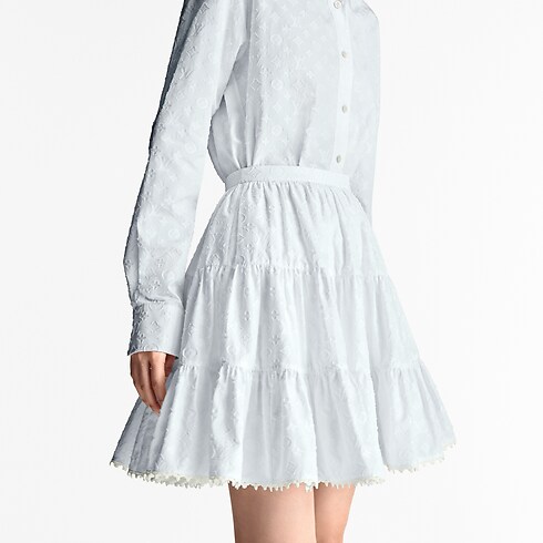 Falda Monogram en fil coupé Mujer Prêt-à-Porter Faldas y pantalones cortos | LOUIS VUITTON (Zoom de producto)