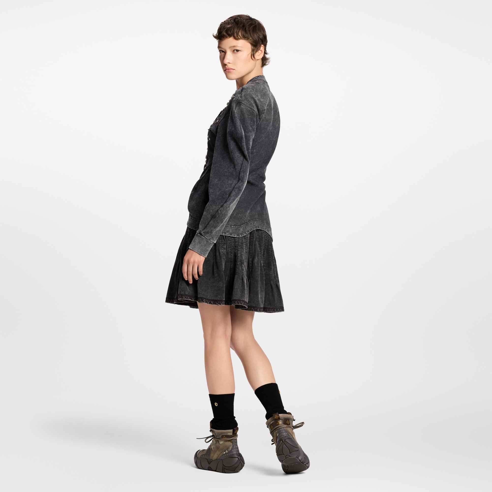 Falda plisada de punto  Mujer Prêt-à-Porter Faldas y pantalones cortos | LOUIS VUITTON (Zoom de producto)