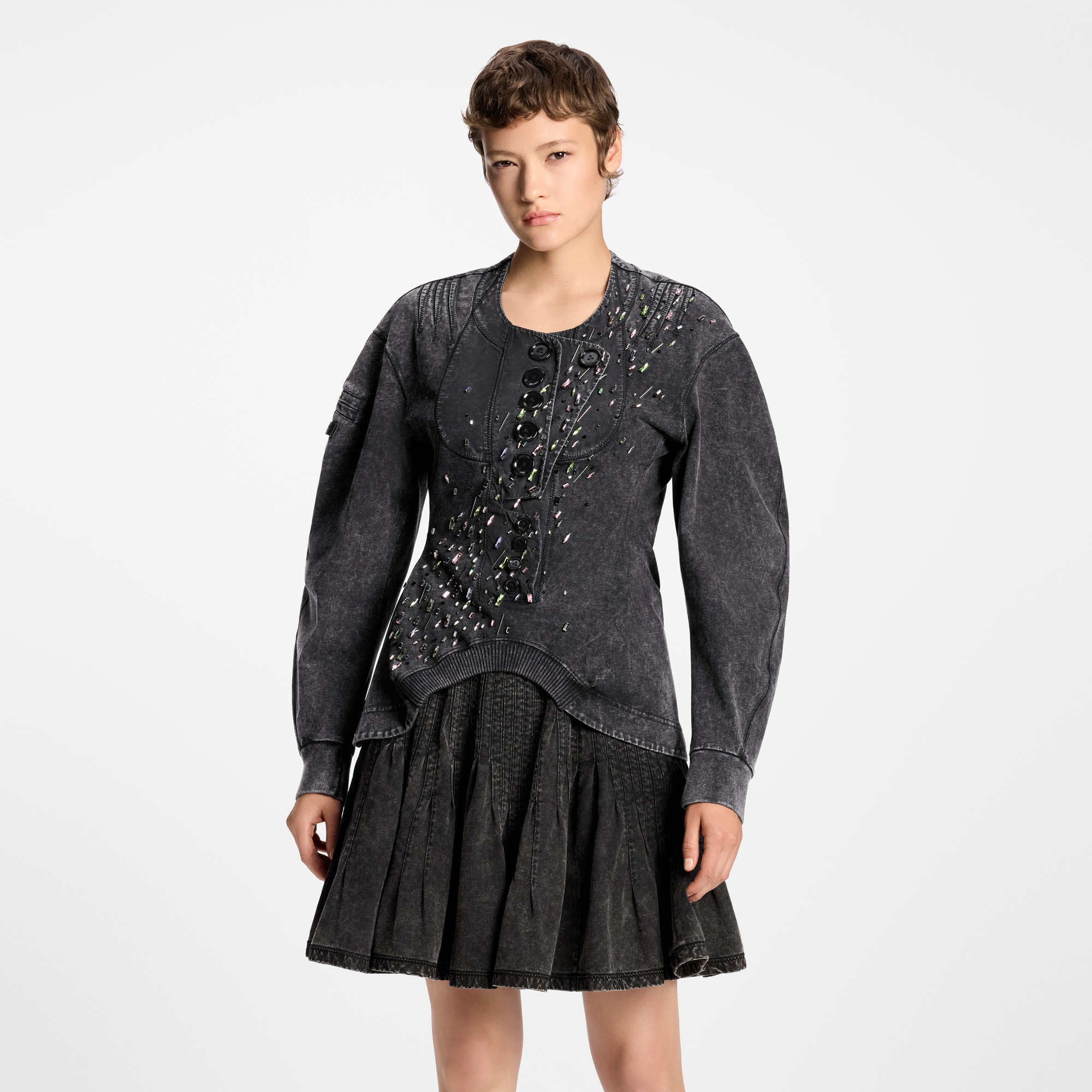 Falda plisada de punto  Mujer Prêt-à-Porter Faldas y pantalones cortos | LOUIS VUITTON (Zoom de producto)