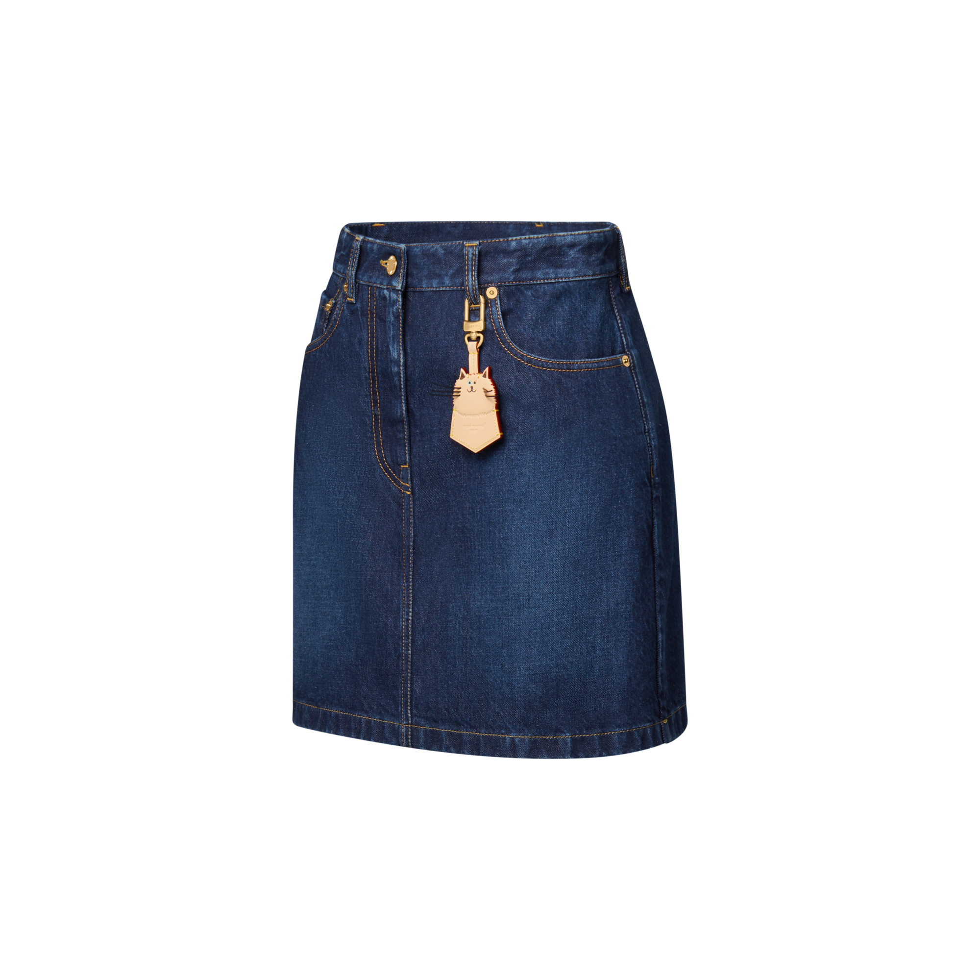 Falda vaquera en tejido denim lavado  Mujer Prêt-à-Porter Faldas y pantalones cortos | LOUIS VUITTON (Zoom de producto)