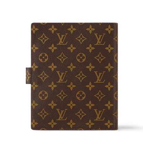 Funda de agenda de anillas grande Lona Monogram Bolsos y pequeña marroquinería Personalización de artículos de cuero } | LOUIS VUITTON (Zoom de producto)