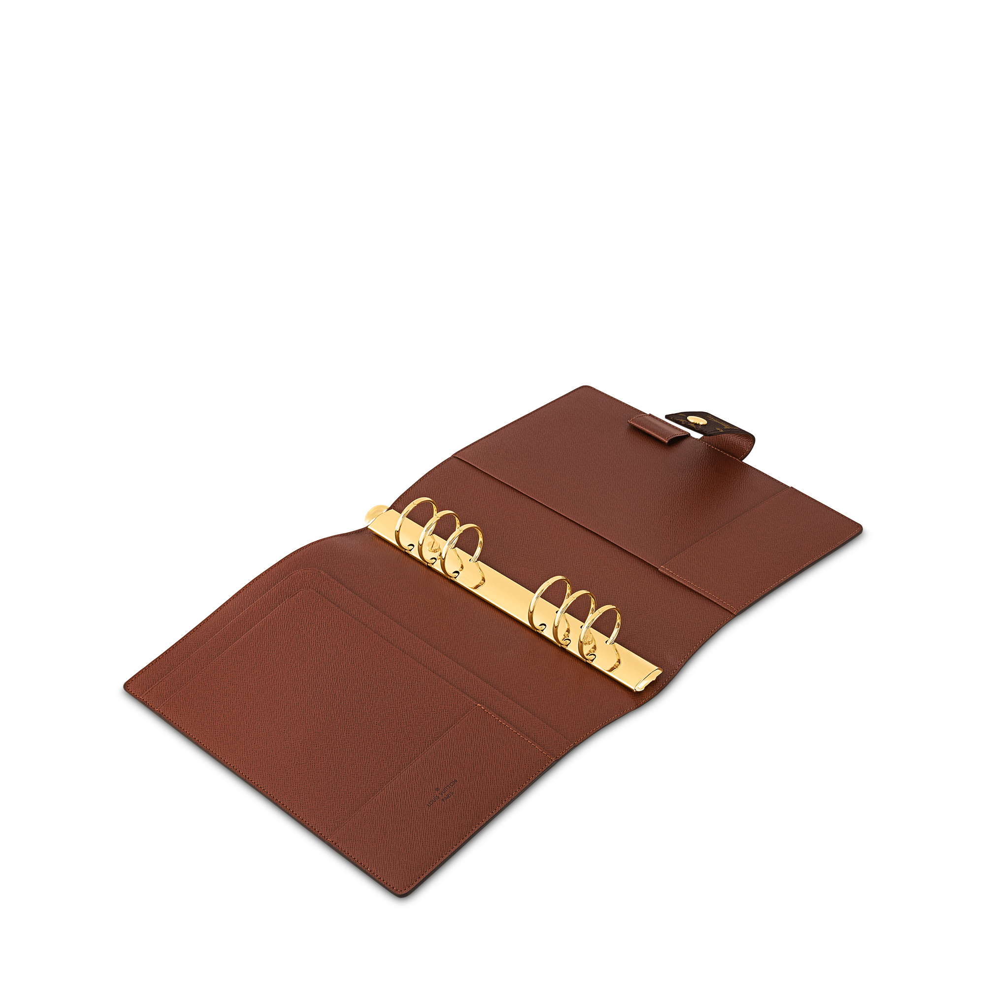 Funda de agenda de anillas grande Lona Monogram Bolsos y pequeña marroquinería Personalización de artículos de cuero } | LOUIS VUITTON (Zoom de producto)