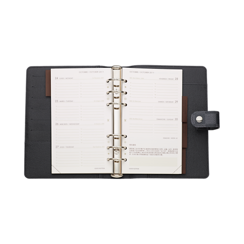 Funda de Agenda de anillas mediana Lona Damier Graphite Baúles, Viaje y Hogar Libros Artículos de papelería | LOUIS VUITTON (Zoom de producto)
