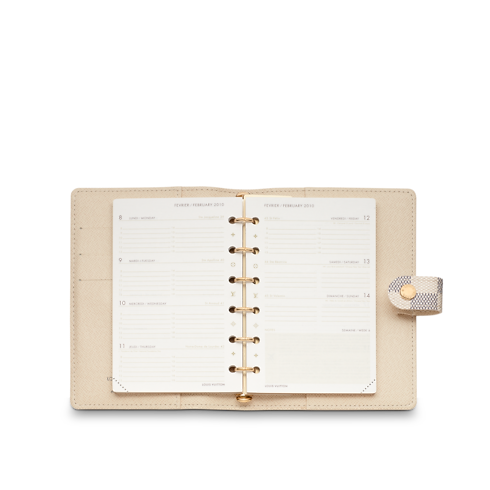 Funda de agenda de anillas pequeña Lona Damier Azur Bolsos y pequeña marroquinería Personalización de artículos de cuero } | LOUIS VUITTON (Zoom de producto)