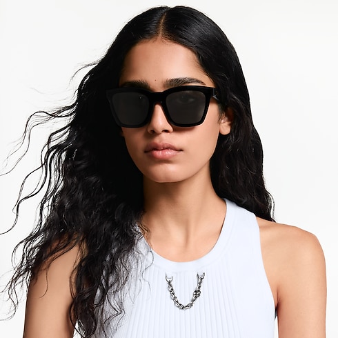 Gafas de sol LV Script Square S00 Mujer Accesorios Gafas de sol | LOUIS VUITTON (Zoom de producto)