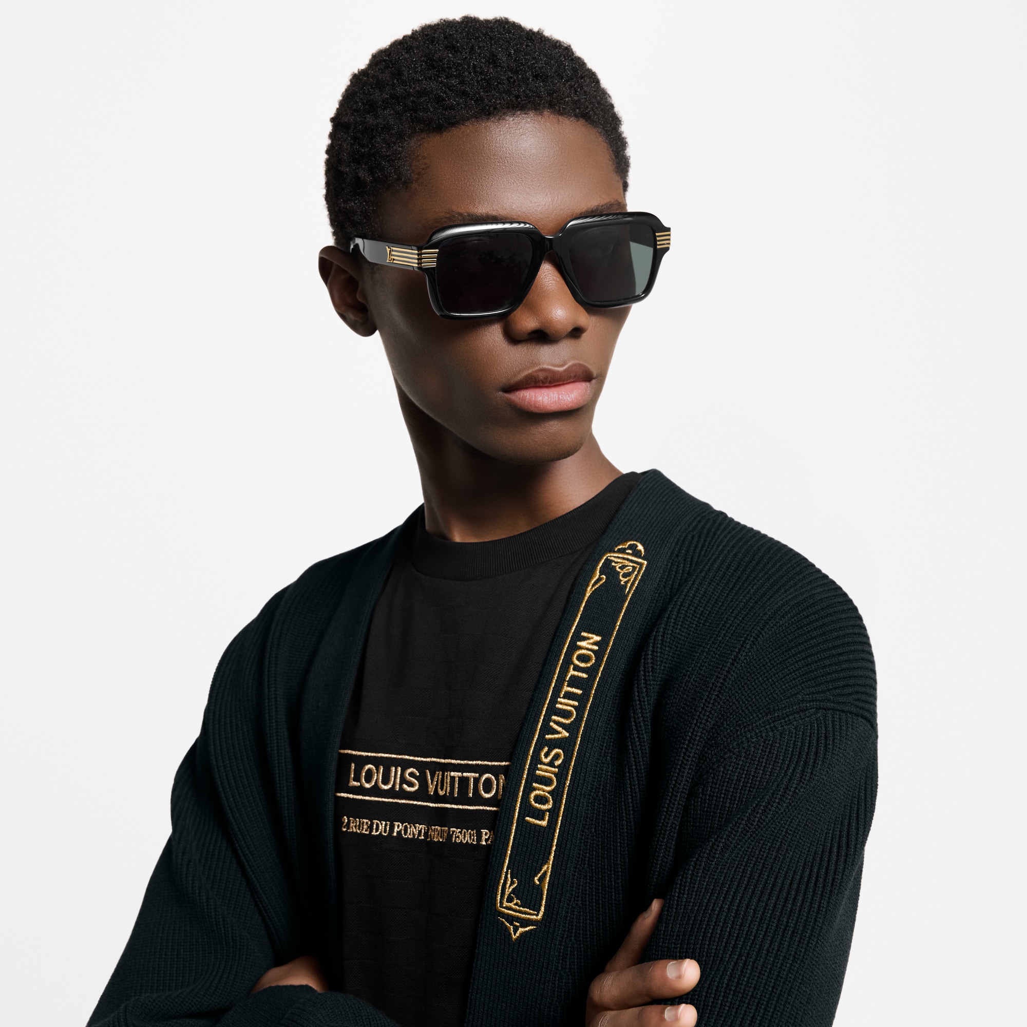 Gafas de sol LV Slide Large Square Round S00 Hombre Accesorios Gafas de sol | LOUIS VUITTON (Zoom de producto)