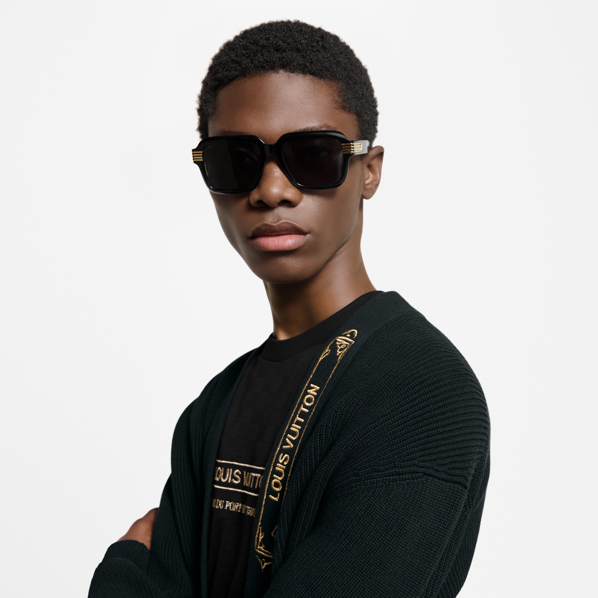 Gafas de sol LV Slide Large Square Round S00 Hombre Accesorios Gafas de sol | LOUIS VUITTON (Zoom de producto)