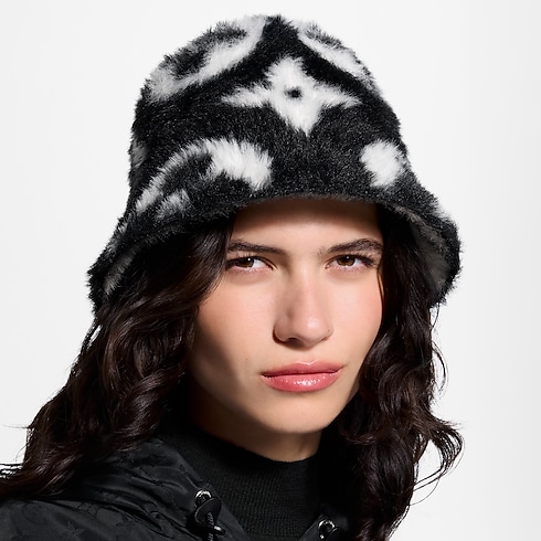Gorro LV Fluffy Monogram S00 Mujer Accesorios Sombreros y Gorras | LOUIS VUITTON (Zoom de producto)