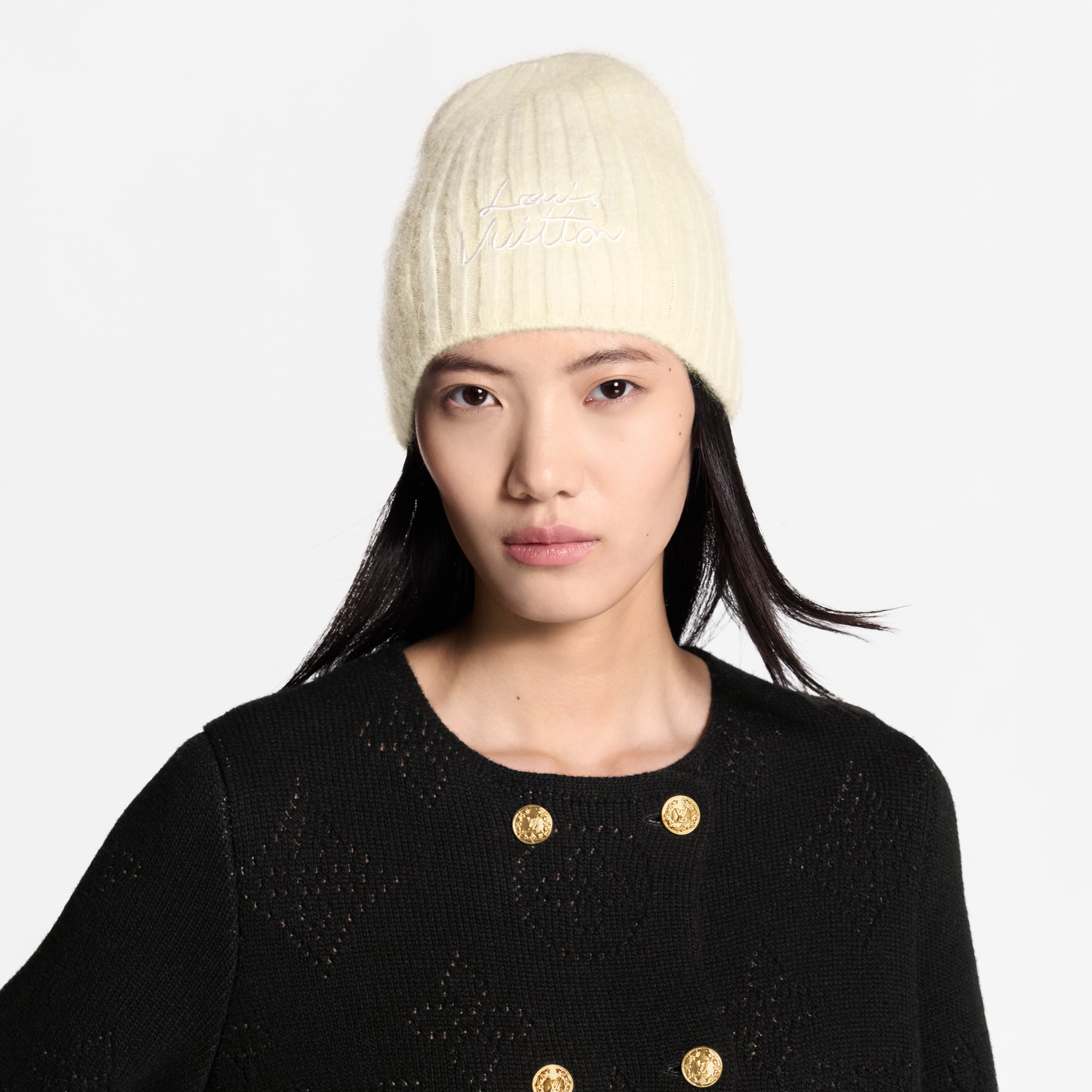 Gorro LV Script S00 Mujer Accesorios Sombreros y Gorras | LOUIS VUITTON (Zoom de producto)