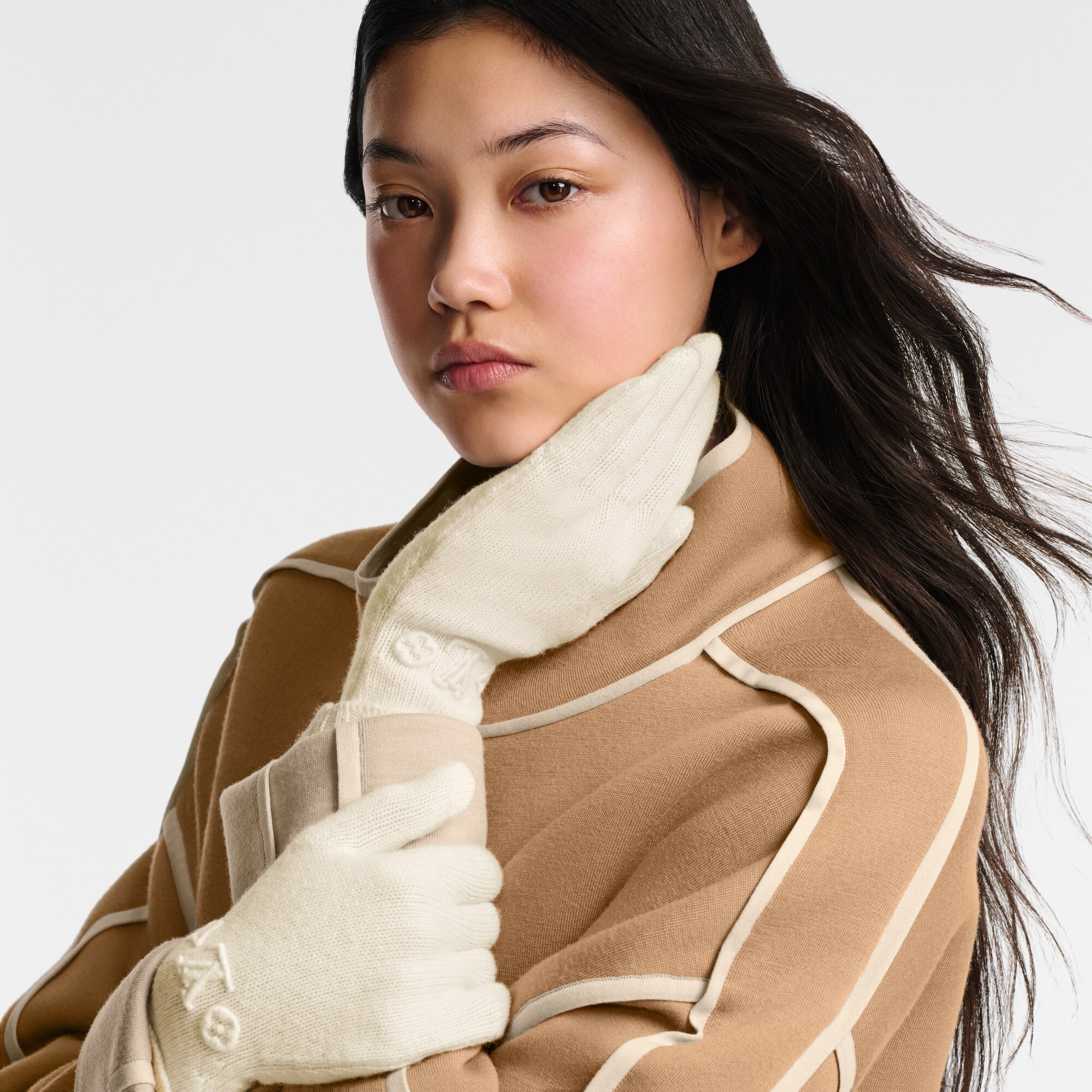 Guantes LV Monogram 3D S00 Mujer Accesorios Sombreros y Gorras | LOUIS VUITTON (Zoom de producto)