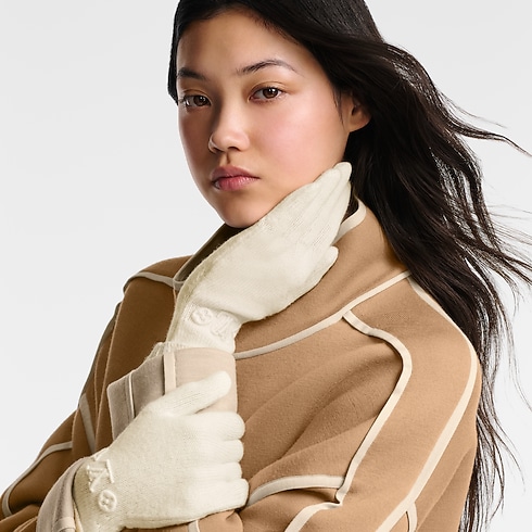 Guantes LV Monogram 3D S00 Mujer Accesorios Sombreros y Gorras | LOUIS VUITTON (Zoom de producto)