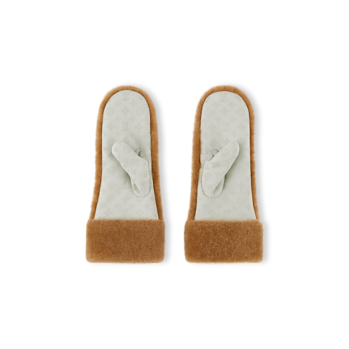 Guantes mitones Monogram Shearling S00 Mujer Accesorios Sombreros y Gorras | LOUIS VUITTON (Zoom de producto)