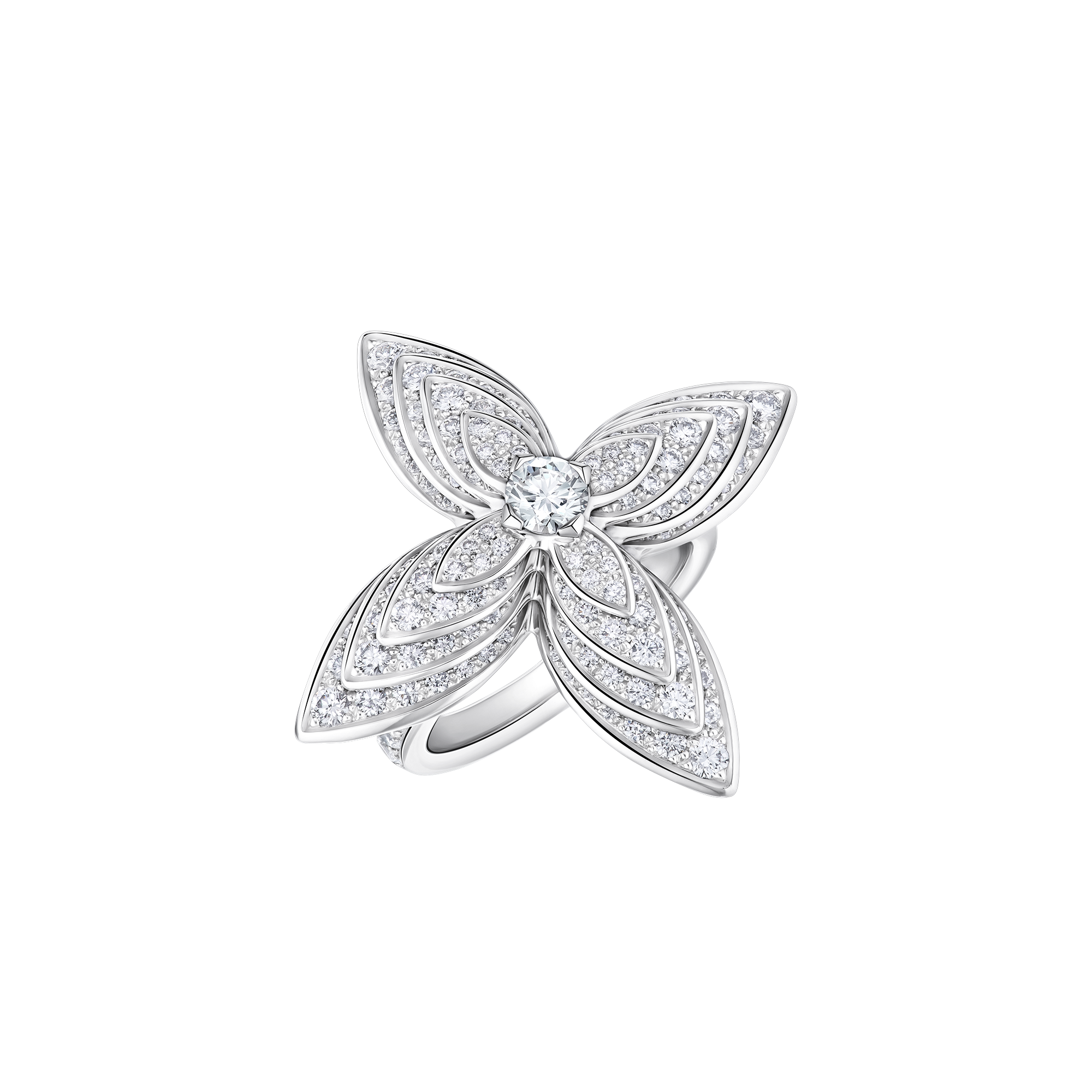 Idylle Blossom Ring, White Gold and Diamonds  Les Extraordinaires Joyería Anillos | LOUIS VUITTON (Zoom de producto)