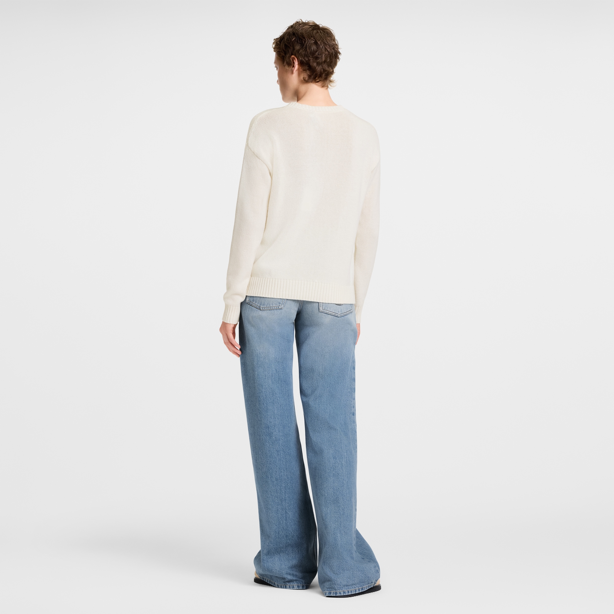 Jersey con distintivo en cursiva  Mujer Prêt-à-Porter Artículos de punto | LOUIS VUITTON (Zoom de producto)