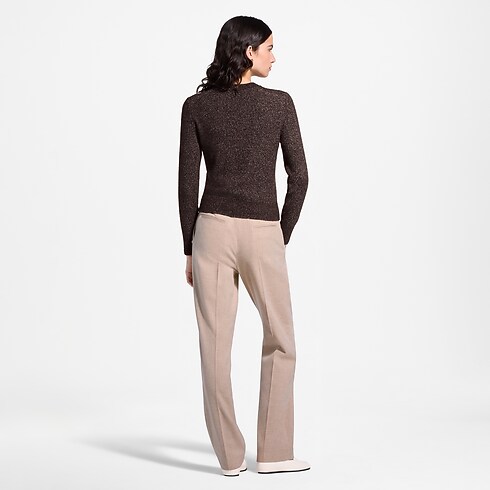 Jersey con distintivo en cursiva Mujer Prêt-à-Porter Artículos de punto | LOUIS VUITTON (Zoom de producto)