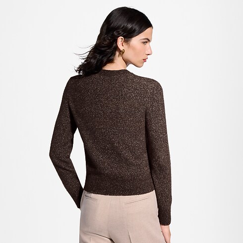 Jersey con distintivo en cursiva Mujer Prêt-à-Porter Artículos de punto | LOUIS VUITTON (Zoom de producto)