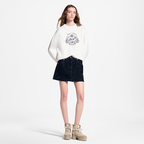 Jersey con distintivo flocado Mujer Prêt-à-Porter Camisetas y sudaderas | LOUIS VUITTON (Zoom de producto)