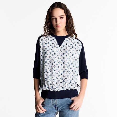Jersey con inserción Aquarelle Monogram Mujer Prêt-à-Porter Artículos de punto | LOUIS VUITTON (Zoom de producto)