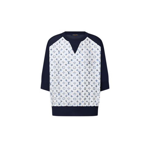 Jersey con inserción Aquarelle Monogram Mujer Prêt-à-Porter Artículos de punto | LOUIS VUITTON (Zoom de producto)