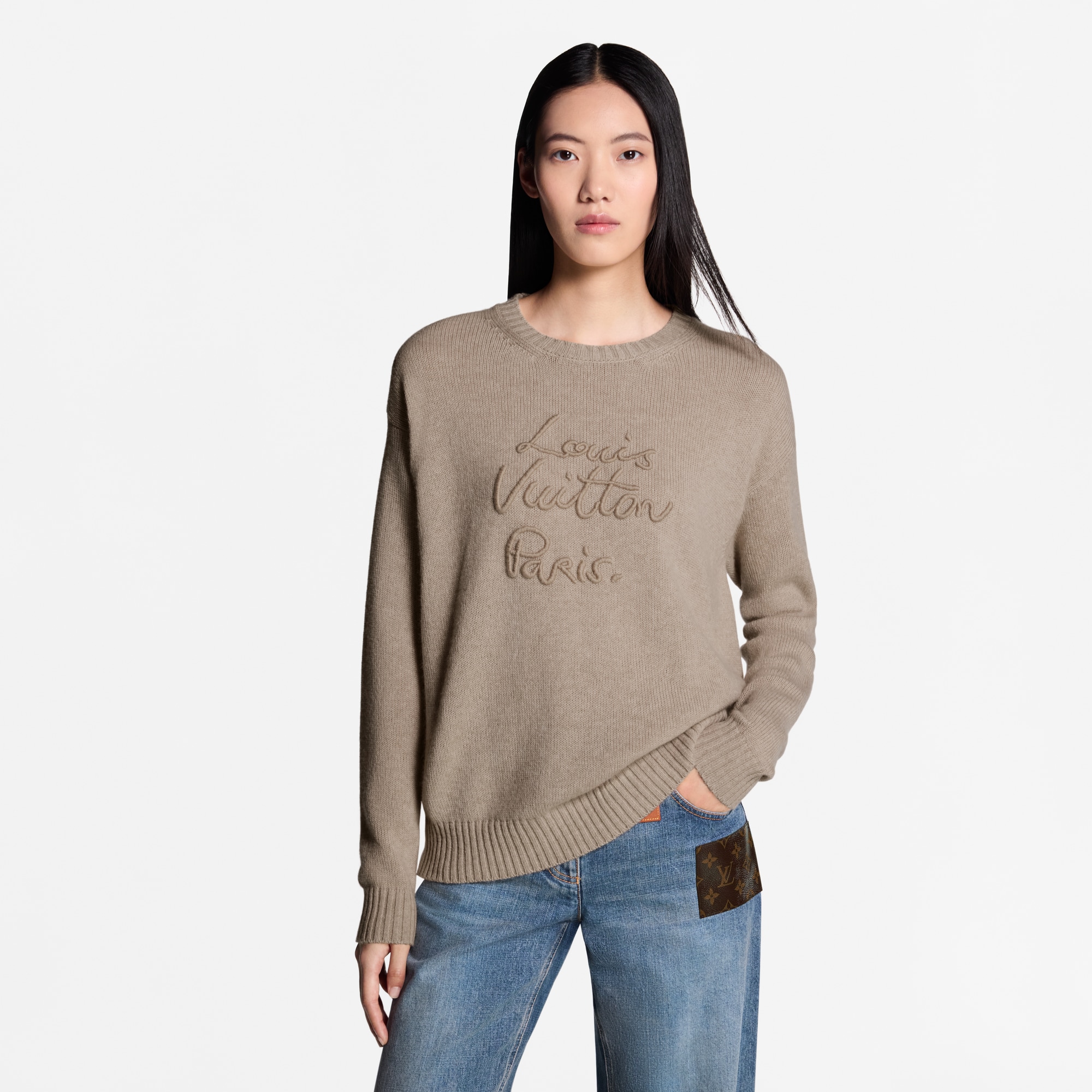 Jersey con logotipo en cursiva  Mujer Prêt-à-Porter Artículos de punto | LOUIS VUITTON (Zoom de producto)