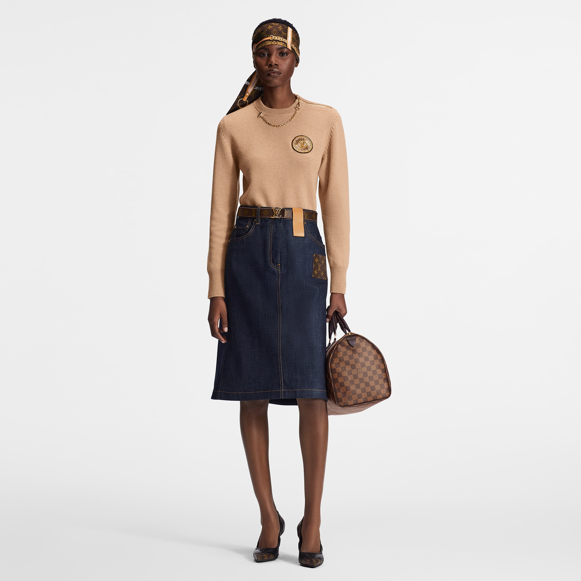 Jersey con parche y cadena  Mujer Prêt-à-Porter Artículos de punto | LOUIS VUITTON (Zoom de producto)