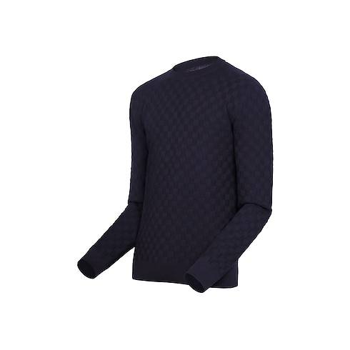 Jersey Damier de cuello redondo Hombre Prêt-à-Porter Punto y sudaderas | LOUIS VUITTON (Zoom de producto)