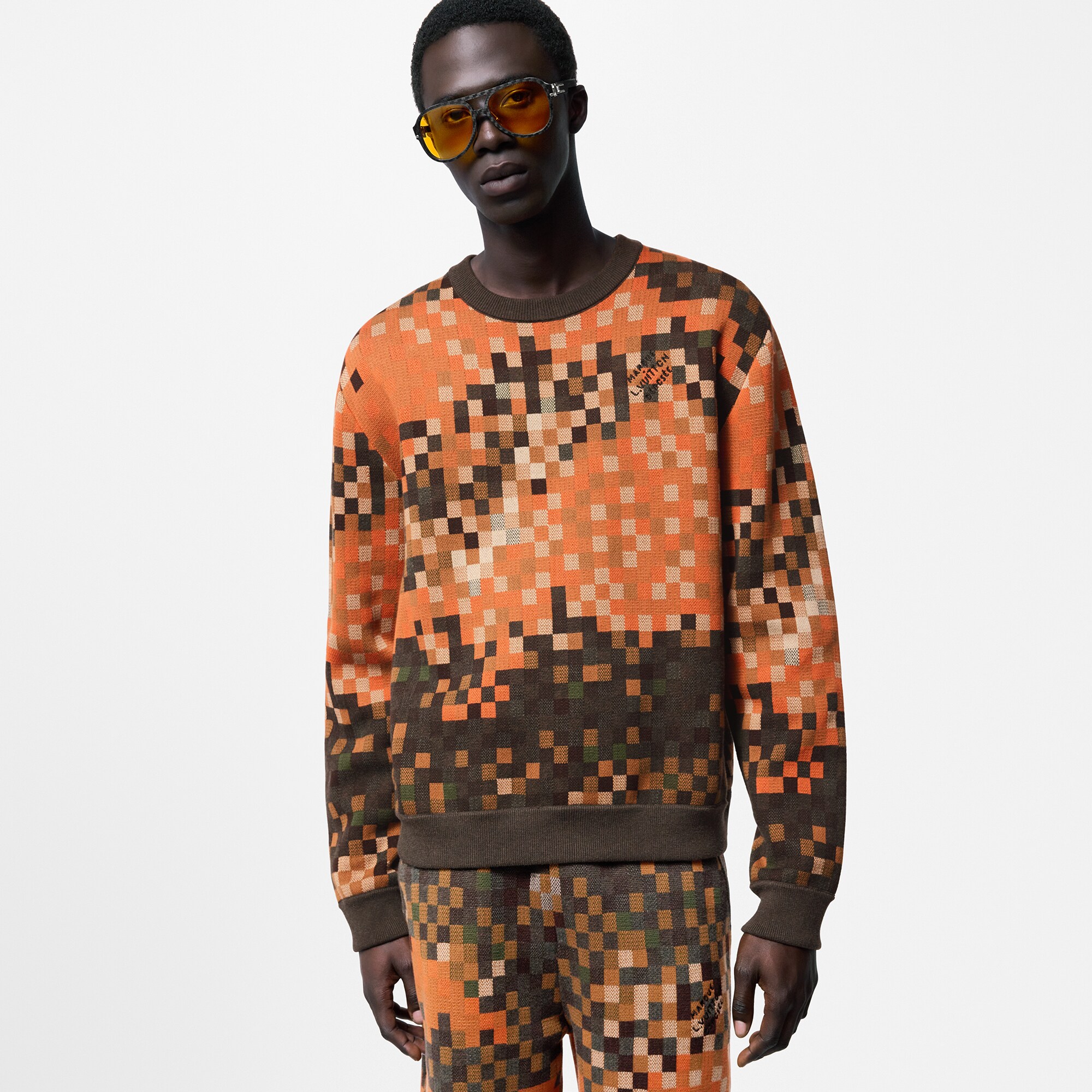 Jersey de algodón en Jacquard  Hombre Prêt-à-Porter Punto y sudaderas | LOUIS VUITTON (Zoom de producto)