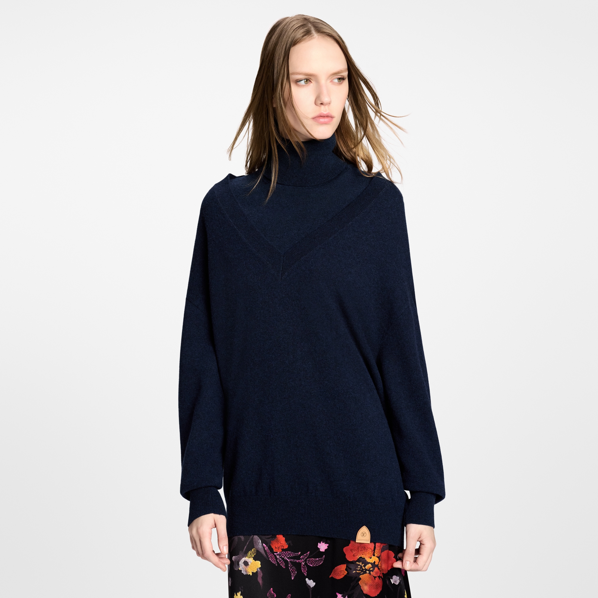 Jersey de cachemir con cuello doble  Mujer Prêt-à-Porter Artículos de punto | LOUIS VUITTON (Zoom de producto)