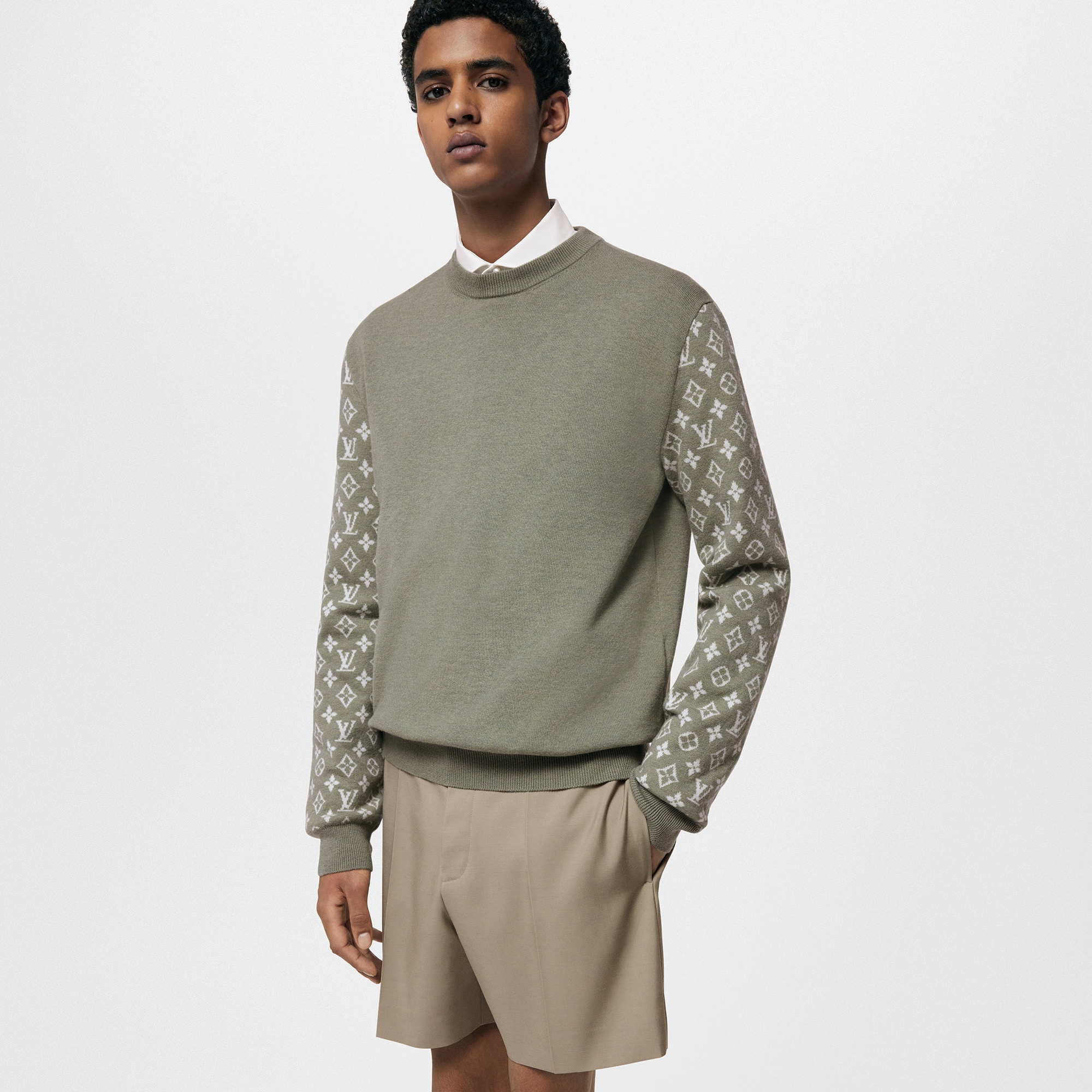 Jersey de cachemir con motivos distintivos  Hombre Prêt-à-Porter Camisetas y polos | LOUIS VUITTON (Zoom de producto)