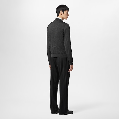 Jersey de cuello redondo en mezcla de seda y cachemir Hombre Prêt-à-Porter Punto y sudaderas | LOUIS VUITTON (Zoom de producto)