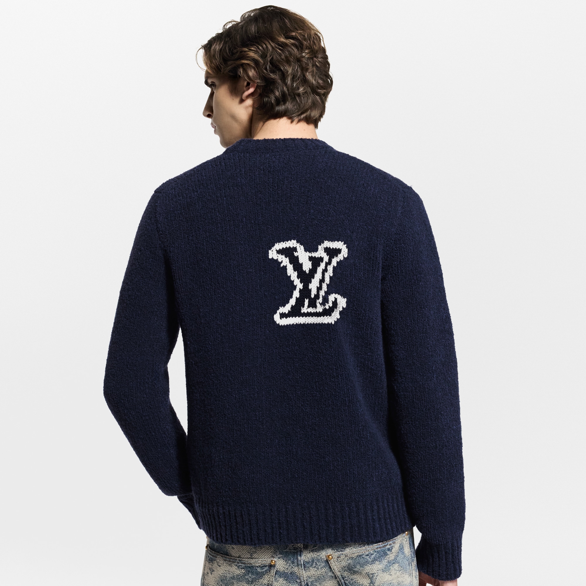 Jersey de cuello redondo LV Intarsia  Hombre Prêt-à-Porter Todo Prêt-à-Porter | LOUIS VUITTON (Zoom de producto)
