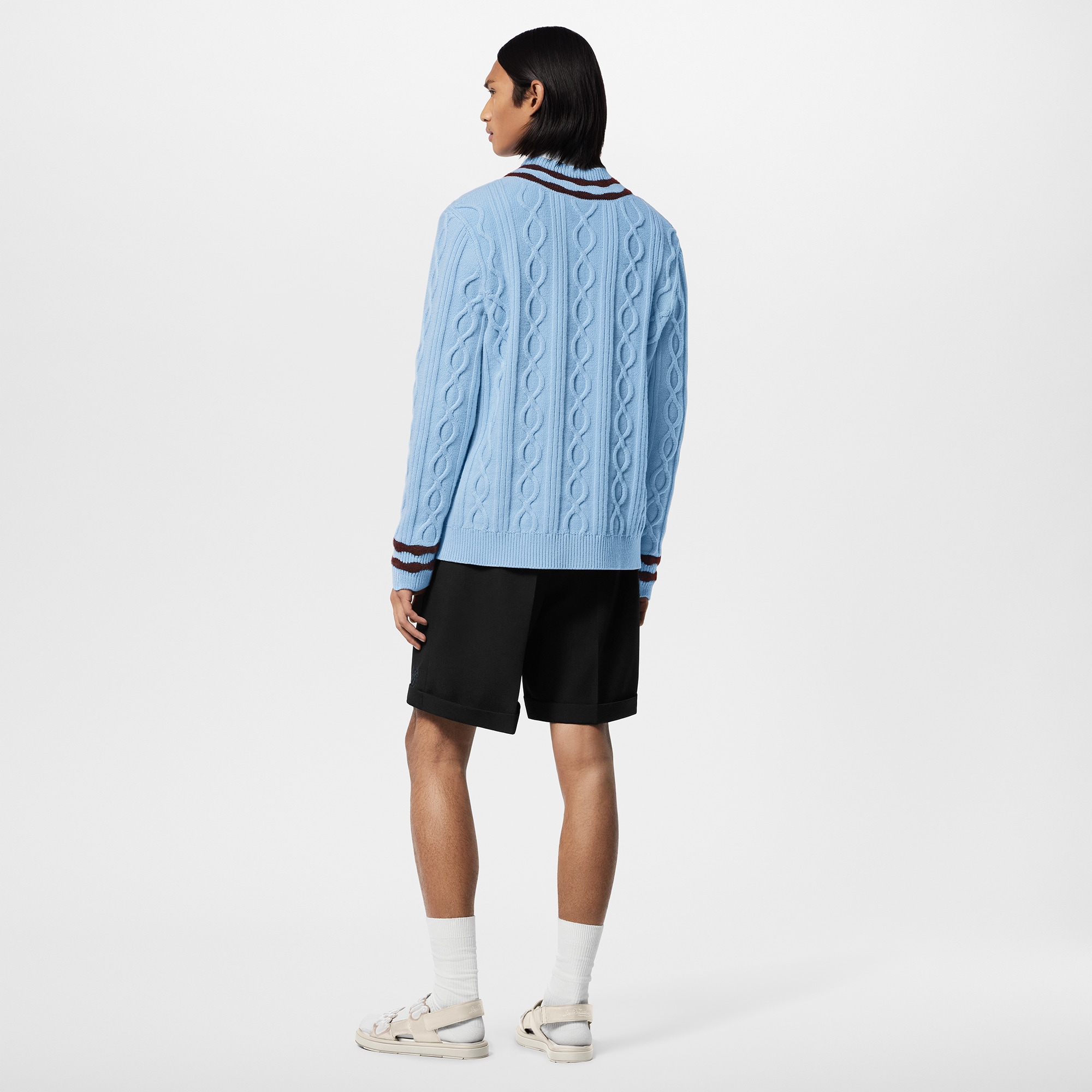 Jersey de lana y mohair con cuello de pico  Hombre Prêt-à-Porter Punto y sudaderas | LOUIS VUITTON (Zoom de producto)