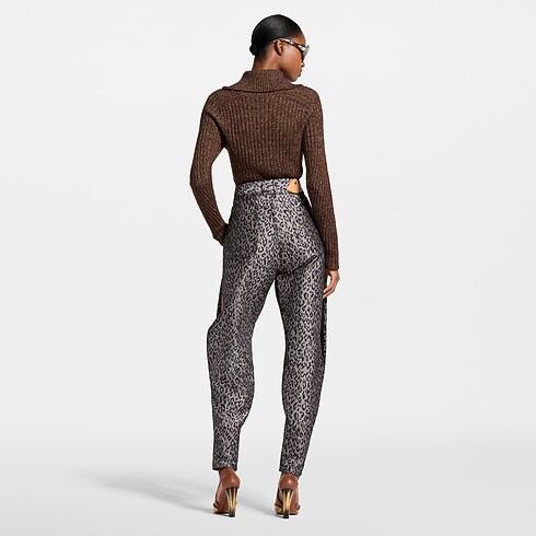 Jersey de punto acanalado con media cremallera Mujer Prêt-à-Porter Camisetas y sudaderas | LOUIS VUITTON (Zoom de producto)