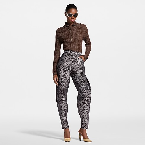 Jersey de punto acanalado con media cremallera Mujer Prêt-à-Porter Camisetas y sudaderas | LOUIS VUITTON (Zoom de producto)