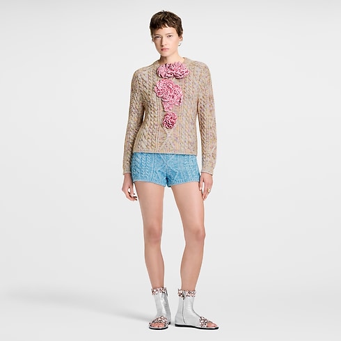 Jersey de punto con flores Mujer Prêt-à-Porter Artículos de punto | LOUIS VUITTON (Zoom de producto)
