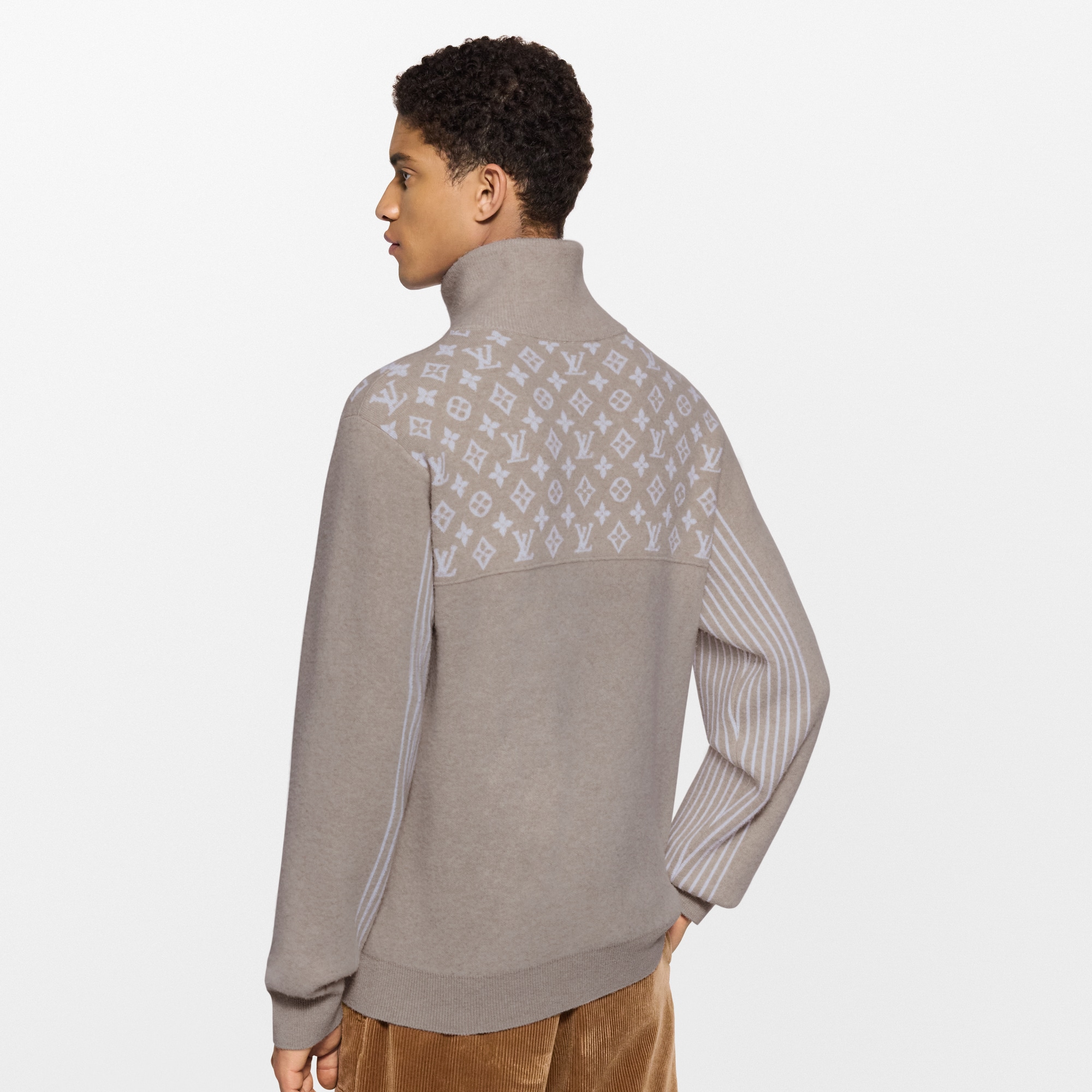 Jersey de punto elástico de lana con media cremallera  Novedades Para hombre LV Ski | LOUIS VUITTON (Zoom de producto)