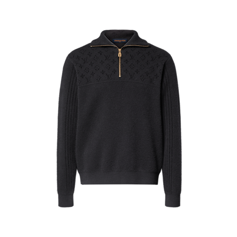 Jersey de punto elástico de lana con media cremallera Novedades Para hombre LV Ski para Hombre | LOUIS VUITTON (Zoom de producto)