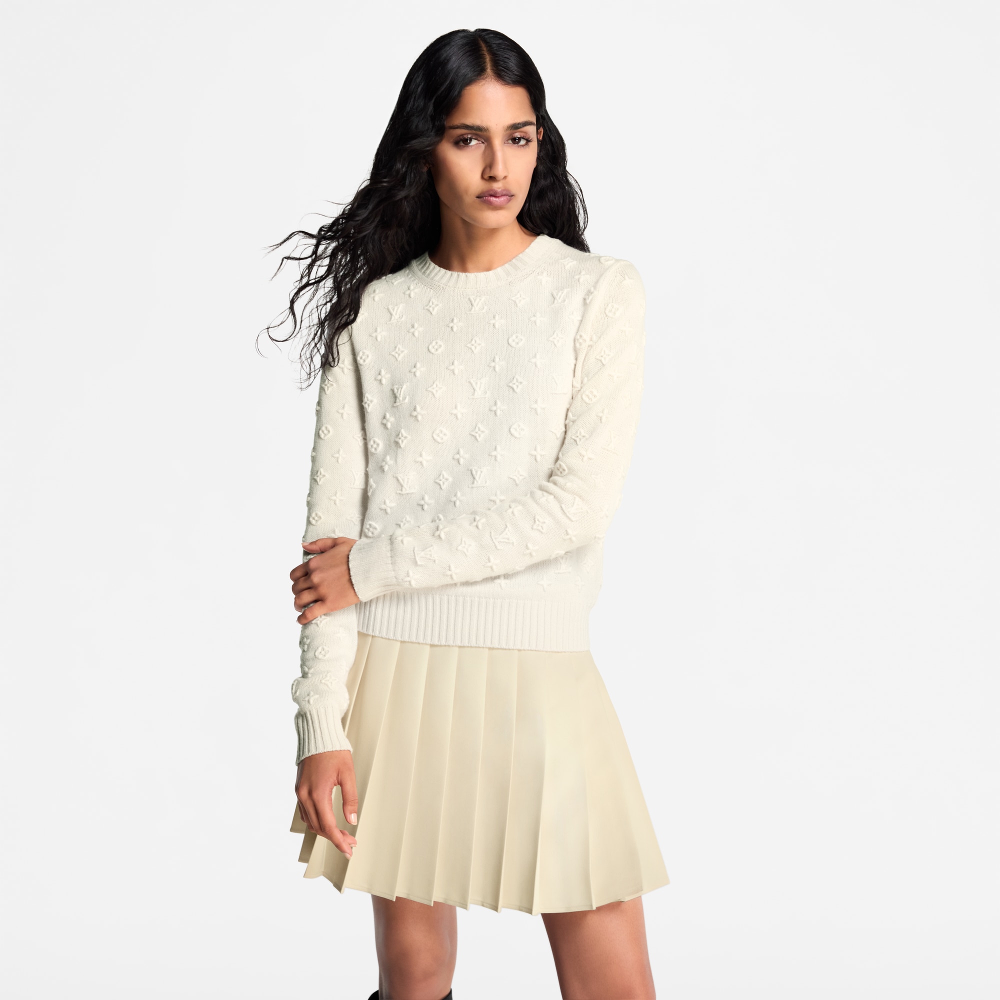 Jersey de punto Monogram tridimensional  Mujer Prêt-à-Porter Artículos de punto | LOUIS VUITTON (Zoom de producto)